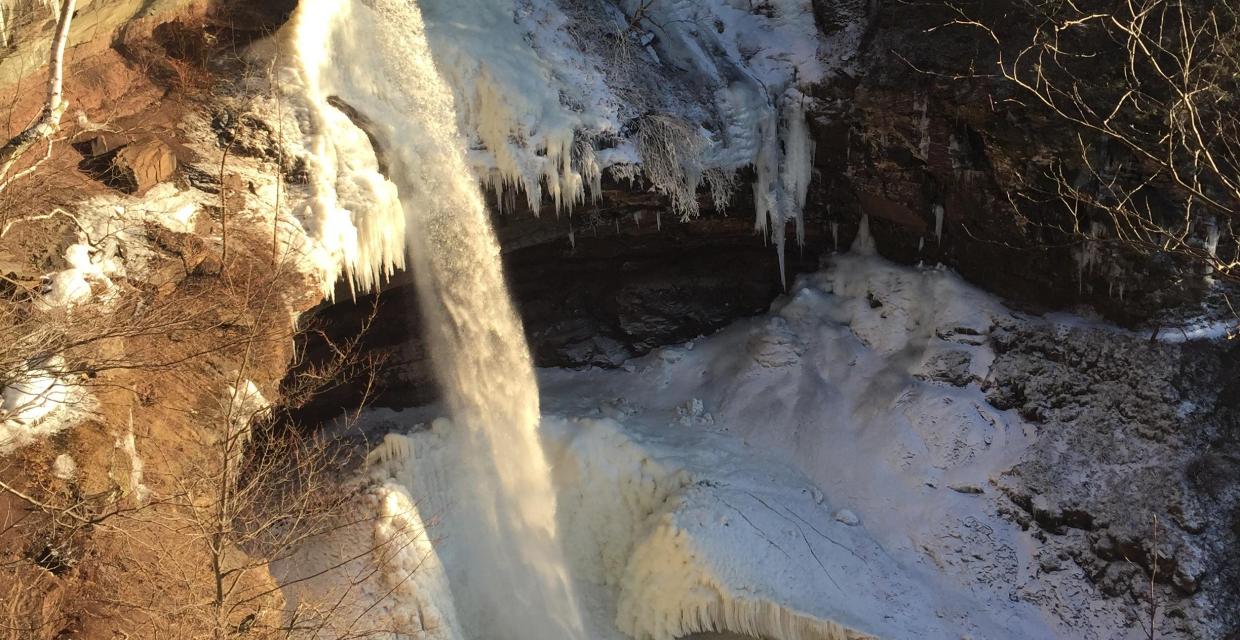 Winter at Kaaterskills Falls - Photo Michael Houlihan