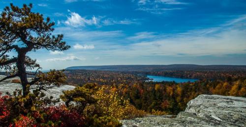 View of Lake Awosting from Castle Point in Minnewaska State Point Preserve. Photo by Bill Roehrig.