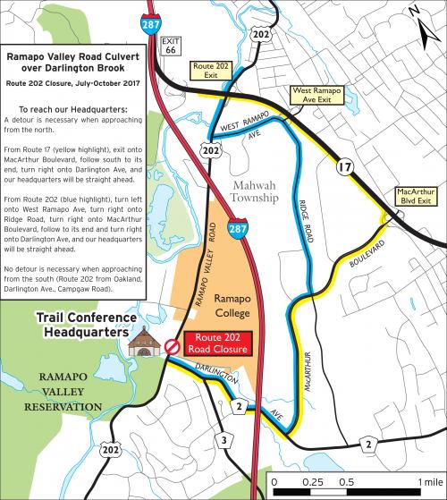 Route 202 Closure Map