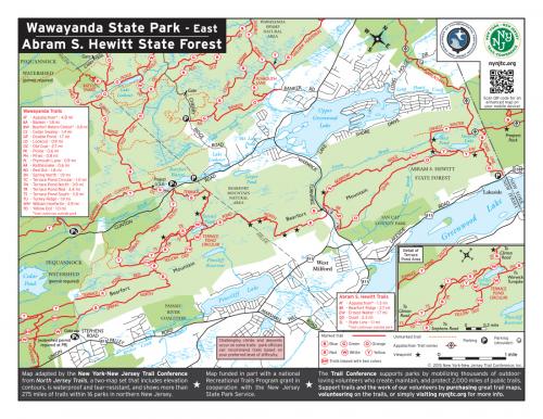 Wawayanda State Park (East) Map