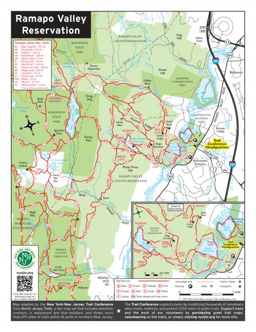 Ramapo Valley Reservation Map and Trails