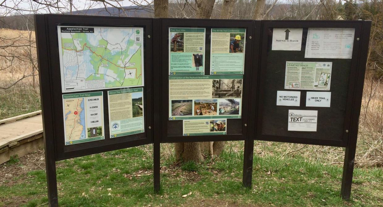 New kiosks at the Appalachian Trail's Pochuck Boardwalk.