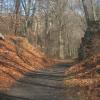 Route of the Old Croton Aqueduct as it passes through a rock cut in Westchester County. Photo by Daniel Chazin.