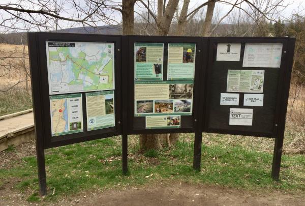 New kiosks at the Appalachian Trail's Pochuck Boardwalk.