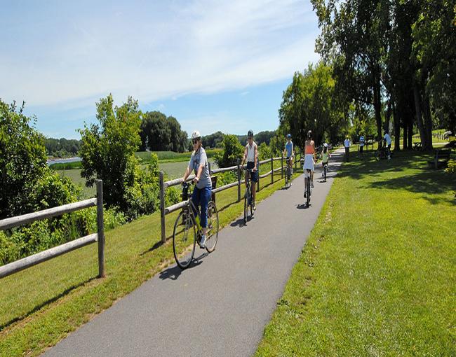 Niskayuna Rail Bike Path on the Empire State Trail. Photo from the Governor Cuomo Press Release