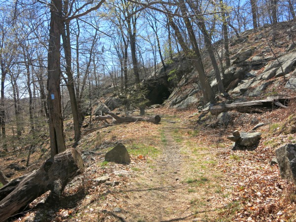 The Timp-Torne Trail as it follows an unfinished grade of the Dunderberg Spiral Railway. Photo by Daniel Chazin.