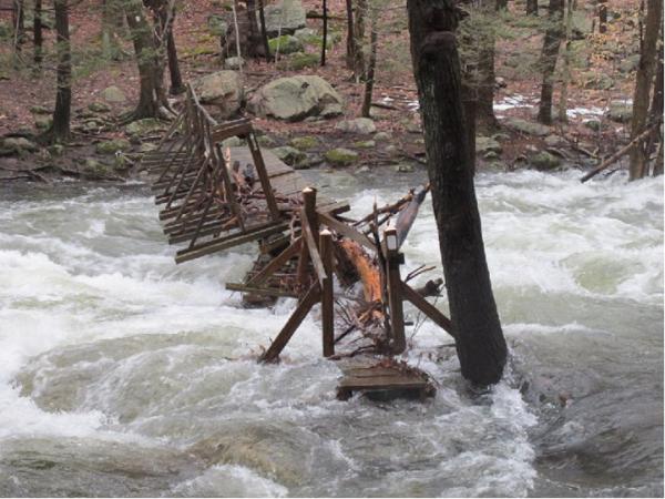 Bridge on the Kakiat Trail in Harriman, March 15, 2010. Photo by Susan Sterngold.