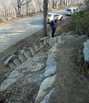 Major Welch Trail access at Perkins Drive is much improved.