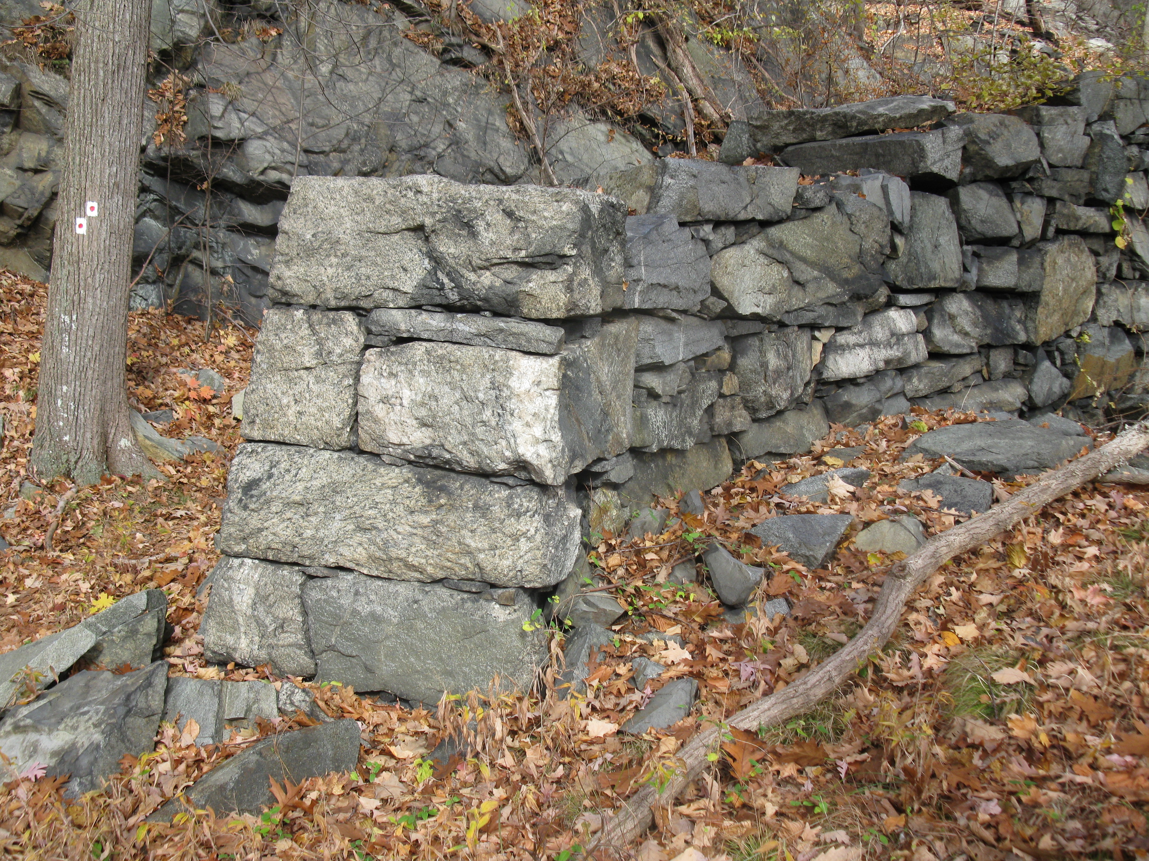 Stone abutment of railway - Timp-Torne/Dunderberg Spiral Railway - Harriman-Bear Mountain State Parks - Photo: Daniel Chazin