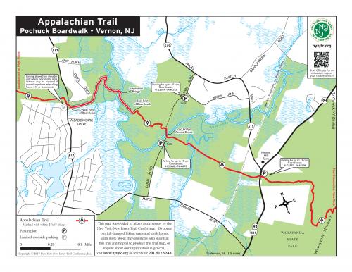Appalachian Trail Map - Pochuck Boardwalk in Vernon