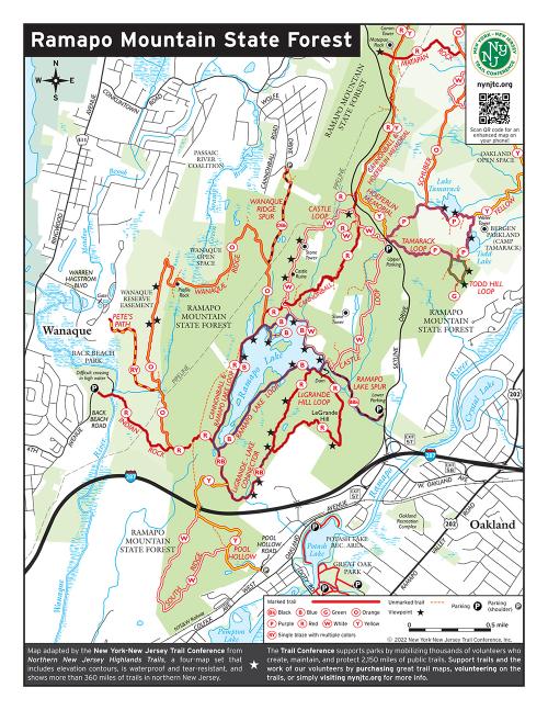 Ramapo Mountain State Forest Map